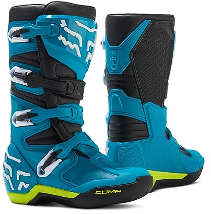 FOX JUNIOR COMP BLUE/YELLOW Y7 SHOES (244MM LINER)