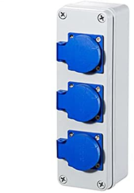 OSGC Prise d'eau de pluie à l'air dernière intervention trois trous 220 V/10 A mural multifonction boîte de prise d'air dernière intervention charge électrique de voiture (Color : Multifonctions Plug