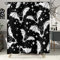Hnmdmyi Duschvorhang Halloween 180x180, Schwarze und Weiße Fledermäuse Duschvorhänge Gothic Spooky Horror Halloween Thema Badewanne Vorhang Wasserdicht Polyester Stoff Waschbar Badevorhang mit Haken