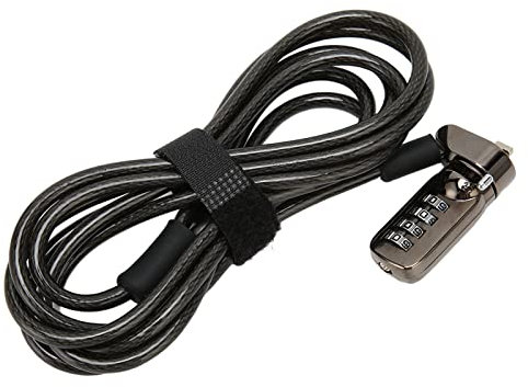 VBESTLIFE Candado de Cable para Computadora Portátil, Candado de Seguridad para Computadora, 4 Candados de Cable de Protección de Contraseña Digital para Computadora Portátil, PC,