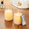 LED Kerzen【2 Stück】, Flammenlose Kerzen Flackern, LED Kerzen Flackernde Flamme mit Glas, LED Kerzen mit Fernbedienung, Echtwachssäule Kerzen, Batteriebetriebene Kerzen mit 24 Stunden Timer(10cm-Weiß)