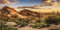 MIRRORANG 180x61cm Reptilien Lebensraum Hintergrund Blauer Himmel Oase Kaktus Sonne und Wüste Terrarium Hintergrund Vinyl Hintergrund