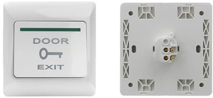 AOAMZ Porte Sortie Bouton-Poussoir Commutateur Porte Porte pour Système De Sécurité pour Serrure éLectrique, 86 X 86 mm, Résistant à l'eau Door EXIT