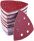 MOLENCO 72 Pezzi Fogli Abrasivi, Triangoli Abrasivi Fogli Abrasivi, 93 x 93 x 93 mm, 40, 60, 80, 120, 180, 240 Grana per Levigatrice Multiuso(6 Fori)