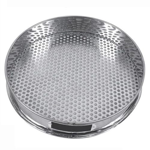 VALINK Stainless Steel Round Flour Sieve Strainer,1mm/3mm/6mm Professional Fine Mesh Strainer for Baking Straining Powdering 3mm