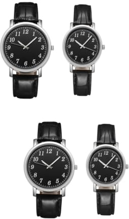 WOFASHPURET 4stücke Moderne Armbanduhr Für Quarzuhren Mit Lederarmband Für Und Damen Für Alltag Und Besondere Anlässe Stilvolles Design