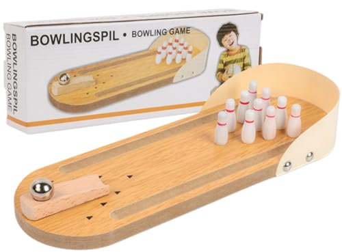 FPAEHRY Mini Bowling Game Mini Bowling Game Set Bowling Toys Tabletop Finger with 10 Bowling Pins and Metal Bowling Ball Home Bowling Alleys Gifts for Adults & Children