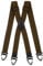 Olata Robuste X-Hosenträger mit Kunststoff-Karabinerhaken – 4 cm Breit, Verstellbar und Unisex. Olivgrün