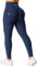 YEOREO Damen Sport Leggings mit Pockets V Taille Gym Leggings Butt Lifting Workout Yoga Fitness Leggings Marineblau M