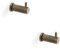 2 Pack - Solid Brass Knurled Single Robe Coat Hook - Wall Mounted Holder - Antique Brass