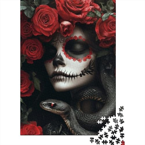 1000-teilige Puzzles Für Erwachsene Goth Rose Skull 1000-teiliges Puzzle Für Erwachsene. 1000-teiliges Puzzle 1000pcs (75x50cm)
