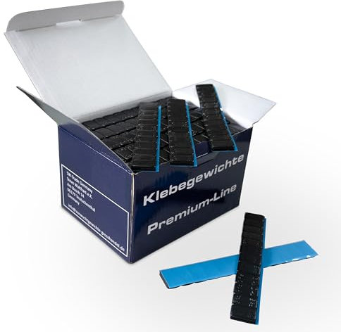 Walthart Germany seit 1928 100 KLEBEGEWICHTE 12 x 5g Schwarz Auswuchtgewichte 6Kg Kleberiegel Abrisskante Wuchtgewichte Alufelge