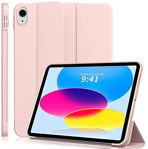 SZPSGC Case for iPad (A16) 11th Generation 11 Inch 2025/iPad 10th Generation 10.9 Inch 2022 Without Pencil Holder, Auto Wake/Sleep, Support Touch ID, Slim Stand Cover with Soft TPU, Pink