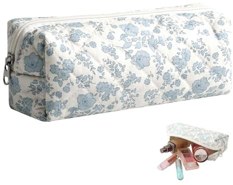 RYMAUP Federmäppchen, Federmäppchen mit ästhetischen Blumen, Federmäppchen mit Reißverschluss, süße Federmäppchentasche aus Stoff, für Mädchen Kosmetiktasche Aesthetic Stuff Clean Girl