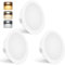 YindaLux 3er Set LED Einbaustrahler 230V 3W 3000K Warmweiß 4000K Neutralweiß 6000K Kaltweiß, LED Spot Ultra Flach 300LM Bohrloch 55-58mm und 15mm Flache, IP44 Möbeleinbauleuchte Einbauspots, Weiß