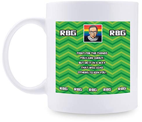 Kaffeebecher RBG RBG Ruth Bader Ginsburg Kampf Keramik-Tasse Retro Bürotasse Lustig Kaffeetasse Für Freunde Unisex Arbeit 330Ml