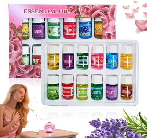 Aromatherapieöl, 12 Duftöl Mischungen Im Set, Natürliche Düfte Zur Entspannung Für Damen Und Herren