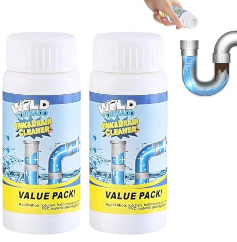 Abflussreiniger Schaum Extra Stark, Rohrreiniger Extrem Stark, Wild Sink Und Drain Cleaner, Hochwirksamer Rohrreiniger Mit Aktivschaum (2PCS)