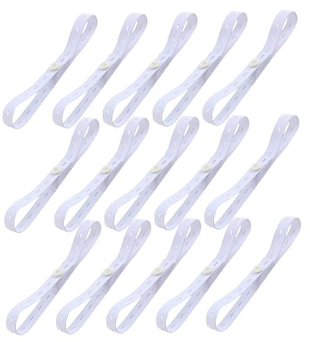 Verstellbare Windelschnallen 15 Stück, Elastischer Gürtel | Mehrfaches Knopfloch Design, Weiße Ausführung, für Kleinkinder, nach Foreign Title und Produktdaten