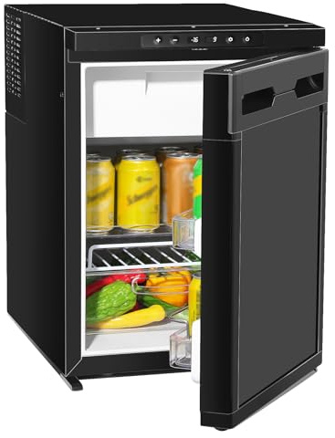 GEARPASS 50L Campervan Fridge, Camping Refrigerator with APP Control & LED Display, 12V Compressor Fridge Freezer for Campervan, Motorhome, Boat, Truck, Car, Travel