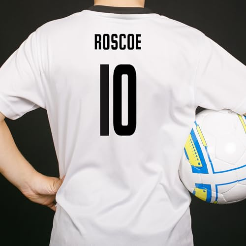 Iron-On Football Numbers & Letters, Custom Heat Transfer Vinyl for Shirts, Create Personalised Football Kits, Team Jerseys & Event Clothing, Durable, Wash-Resistant, Quick-Press Transfers