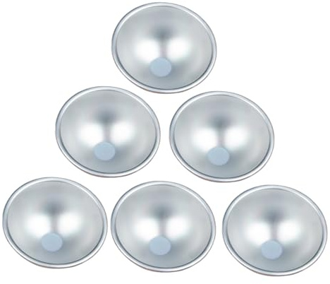 JOINPAYA Teglie Cupcake in Lega di Alluminio 6 Pezzi Antiaderenti | Cottura Uniforme, Facile da Sformare, per Muffin, Dolci e Dessert, Colore Argento, Uso Forno
