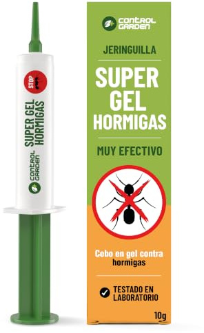 CONTROL GARDEN Gel Antihormigas Jeringa 10 gr | Cebo Insecticida Jeringuilla Elimina Hormigas Interior y Exterior | Eliminación Total Hormiguero | Mata Hormiga Reina y Nido | Formula Eficaz y Seguro