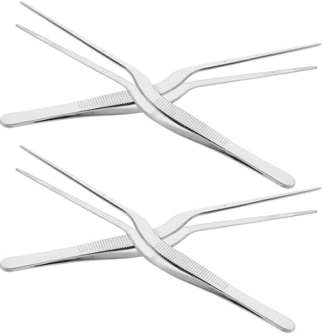 PHENOFICE Pinzas para Limpiar los Oídos de Acero Inoxidable Reutilizables con Punta Curva, 4 Piezas para Adultos en Entornos Profesionales y Spa