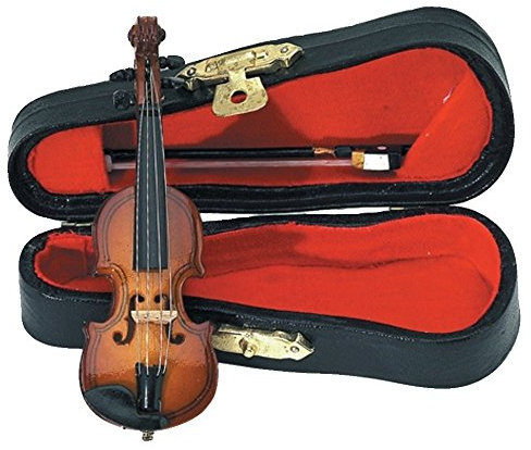 Gewa 980600 Miniaturinstrument Violine mit Bogen im Etui, ca. 9 cm