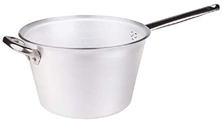 Pentole Agnelli ALMR65B26 - Olla para polenta, de aluminio, con mango de acero inoxidable, plata, 26 cm, 6 L