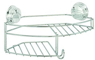 Croydex Rust Free Stick 'N' Lock Plus Combi Basket, Metal, Silver