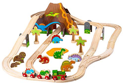 Bigjigs Rail Dino Schienenbahn Set