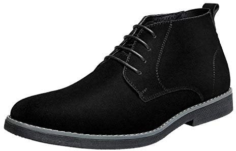 Bruno Marc Stivaletti Chukka Invernali da Uomo Stivaletti Stringati in Pelle Scamosciata Stivali Uomo Desert Boots,Size 40,Nero,Chukka