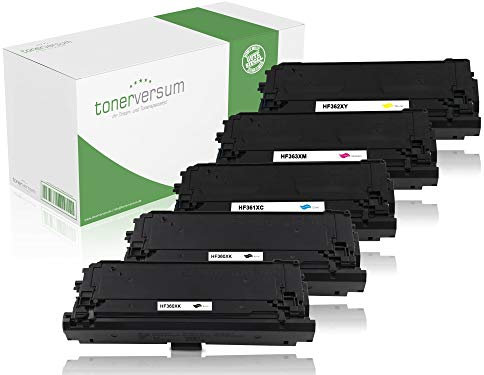 5 Toner XL kompatibel zu HP CF360X CF361X CF362X CF363X 508X Schwarz Cyan Magenta Gelb für Color Laserjet Enterprise M552 M552dn M553 M553n M553dn M553x MFP M577 M577dn Laserdrucker