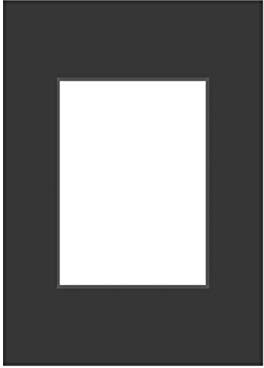 DEHA Design Passepartout Karton 29,7x42 cm (DIN A3) für Bilder im Format 21x29,7 cm (DIN A4), Schwarz