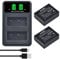 DuraPro 2X NP-W126 NP-W126 Akku + LED-USB-Doppelladegerät für Fuji NP-W126 NP-W126S X100F X-A1 X-E2 X-E2S X-Pro1 X-Pro2 X-T1 X-T2 X-T3 X-T10 X -T20 X-T100 X-H1 FinePix HS33EXR HS50EXR Kameras
