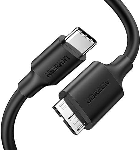 UGREEN Cable USB C a Micro USB 3.0, tipo C a Micro B 3.0, cable de carga y transferencia de datos, 3 pies, color negro