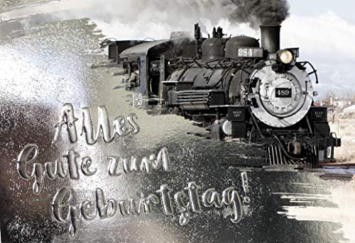 KE - Exklusive B6 Geburtstagskarte für Männer, Hochwertige Folienprägung, Geschenk Karte für jeden Anlass - Mann Motiv