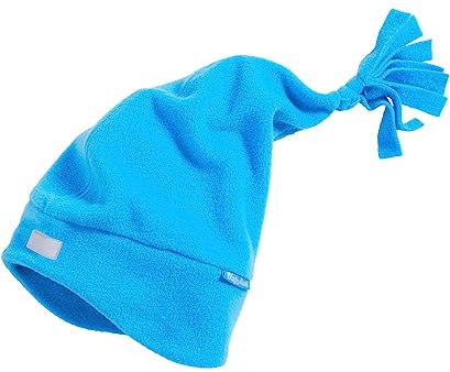 Playshoes Unisex Kinder Fleece-Mütze Wintermütze, Zipfelmütze aquablau, 53cm
