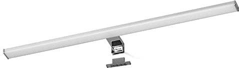 Popp- Lámpara Aplique LED de Espejo para Baño Instalación en espejos 78CM 220V 15W Luz Neutra 4000K Prueba de Agua IP44 Aluminio Cromado y PC (4000K, 15W)