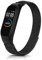 Oumida Bracelet Compatible pour Mi Band 4/ Mi Band 3 Bracelet Fermoir Magnétique en Métal, Poignet en Acier Inoxydable Bandes avec Xiaomi Mi Band 4/3 (Noir)