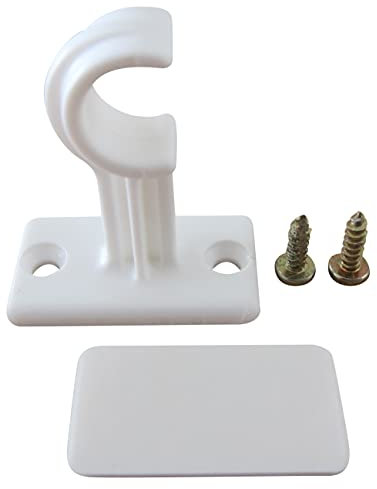 rewagi Träger für Scheibenstangen, Caffégarnituren, Cafféhausstangen - kurz/lang - weiß Verkaufseinheit: 1, 3, 5, 10 Set (5 Set - lang)