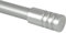 Gardinenstange Modern ausziehbar 115 bis 200 cm, Durchmesser 16mm/19mm - Edelstahl - Stil-Garnitur, 1-Lauf Metall Stange