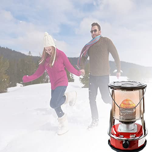 STCK Chauffage Mobile À Pétrole Poêle À Pétrole, réchaud de Camping portatif pour Chauffage d'hiver, Mini Chauffage au gaz 2-en-1 pour La Pêche Camping Patio Intérieur Randonnées (Couleur : Rouge)