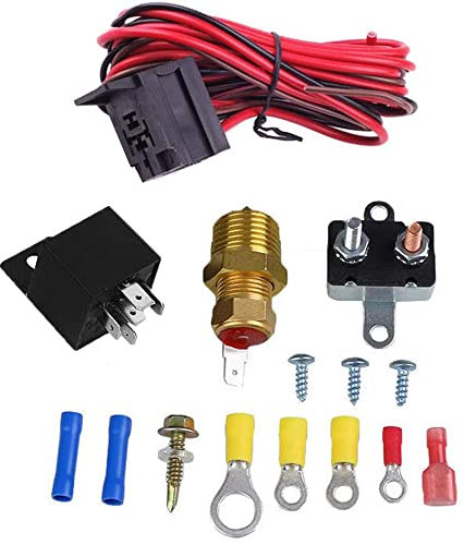 CENPEK 175-185 Gradi Ventola di Raffreddamento Elettrico Kit Termostato Sensore di Temperatura Interruttore di Temperatura Kit Relè 40 50 60 Ampere