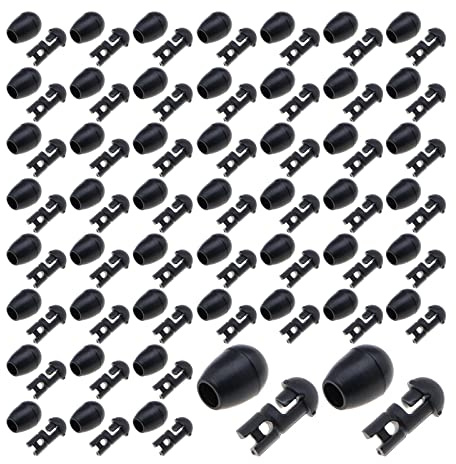 eMagTech 50PCS Quick Change Beads Angelstecker Snap Zubehör Angelvorfach Sofort Schockperlen für Hook Links Method Feeder Karpfenangeln Feeder