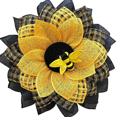Valink Osterkranz Dekor für Haustür, Osterkranz mit Kreuz Sackleinen Schleife Rustikale Weinrebe Kranz Frühling Dekorieren DIY Osterkranz