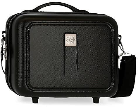 Roll Road Cambogia Beauty case regolabile con tracolla nera 29 x 21 x 15 cm Rigido ABS 9,14 L