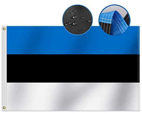 Robuste Estland-Flagge, 90 x 150 cm, langlebig, Oxford-Nylon, 210D, vier Reihen Nähte, Fliegenenden, Estnische Flaggen, Dekoration, Geschenk, Hof, Hausbanner