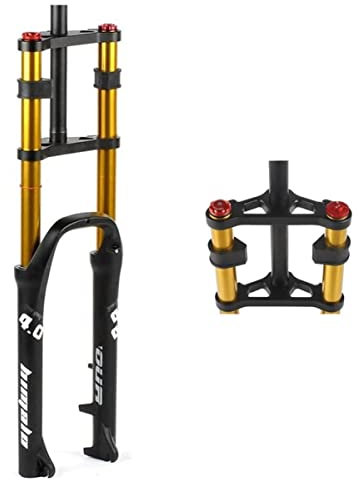 TISORT 26 Zoll Fahrrad Fat Gabel, Schnee Strand Fahrrad Fett Gabel 135MM Federgabel Schulter Luft-Gabel-Magnesium Legierung Dämpfung Einstellbar